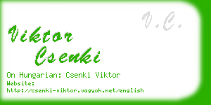 viktor csenki business card